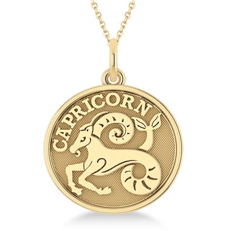 Zodiaddict Capricorn Antique Gold Finish Necklace 